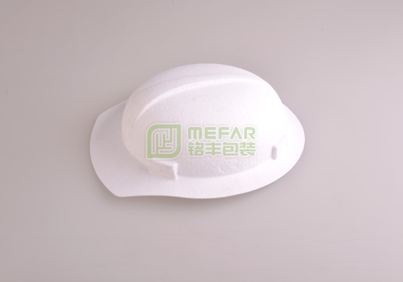 安全帽白色濕壓精品紙托（紙漿模塑）